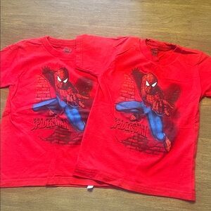 Spider-Man Red Kids Graphic Tee - Boys' Superhero Shirt Qty 2